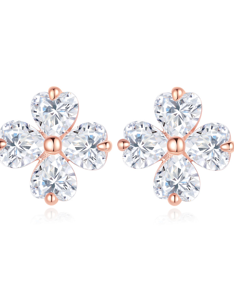 7-Day Love & Roses Earring Set-rose gold earstuds