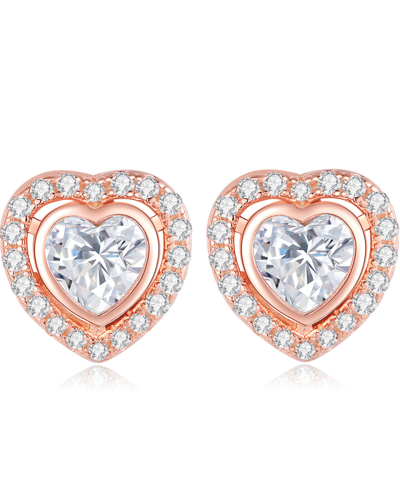 7-Day Love & Roses Earring Set-rose gold earstuds