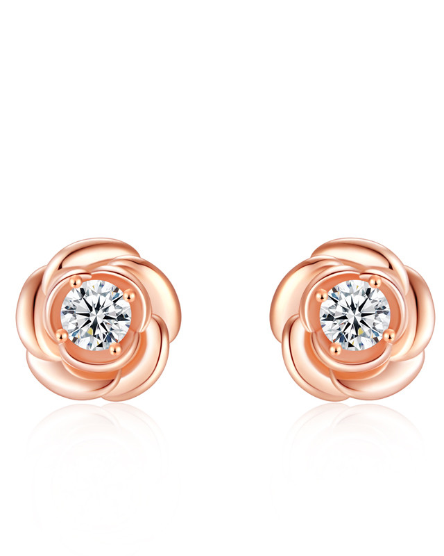 7-Day Love & Roses Earring Set-rose gold earstuds