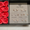7-Day Love & Roses Earring Set-rose gold earstuds