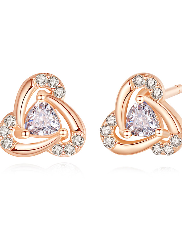 7-Day Love & Roses Earring Set-rose gold earstuds