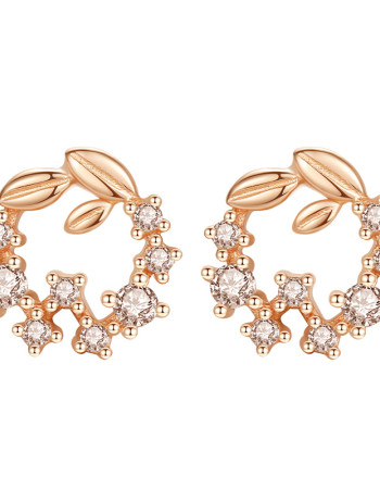 7-Day Love & Roses Earring Set-rose gold earstuds