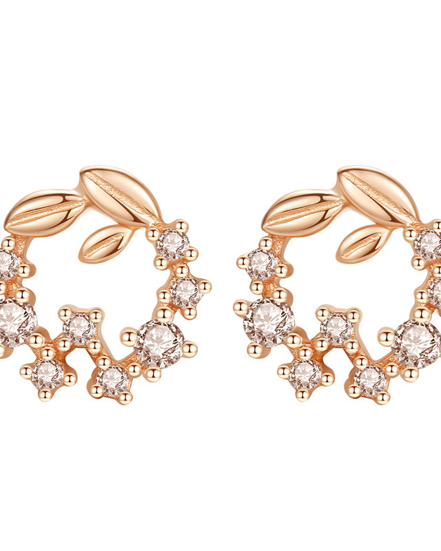 7-Day Love & Roses Earring Set-rose gold earstuds